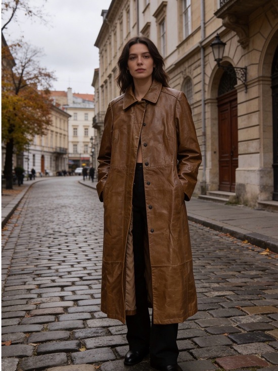 GAP Jackets & Blazers - Stunning Vintage 2001 Gap Leather Trench Coat